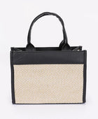 Faux Straw Fashion Tote Bag