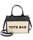 Faux Straw Fashion Tote Bag