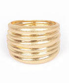 Textured Iconic Casting Spring Hinge Bangle