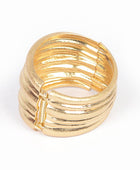 Textured Iconic Casting Spring Hinge Bangle