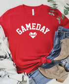 Game Day Football Heart Graphic Tee