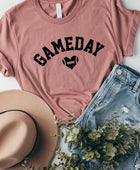 Game Day Football Heart Graphic Tee