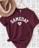 Game Day Football Heart Graphic Tee