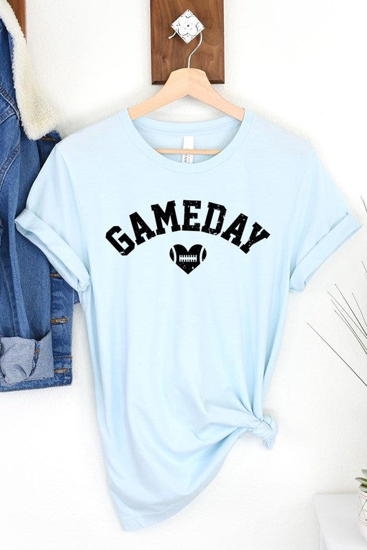 Game Day Football Heart Graphic Tee - Body By J'ne
