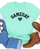 Game Day Football Heart Graphic Tee