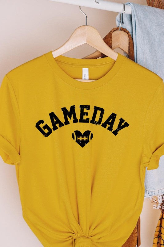 Game Day Football Heart Graphic Tee - Body By J'ne