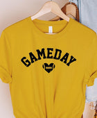 Game Day Football Heart Graphic Tee