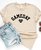 Game Day Football Heart Graphic Tee