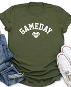 Game Day Football Heart Graphic Tee