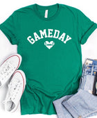 Game Day Football Heart Graphic Tee