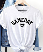 Game Day Football Heart Graphic Tee