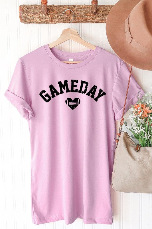Game Day Football Heart Graphic Tee - Body By J'ne