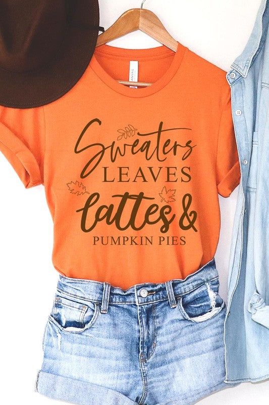 Sweaters,Leaves Graphic Tee - Body By J'ne