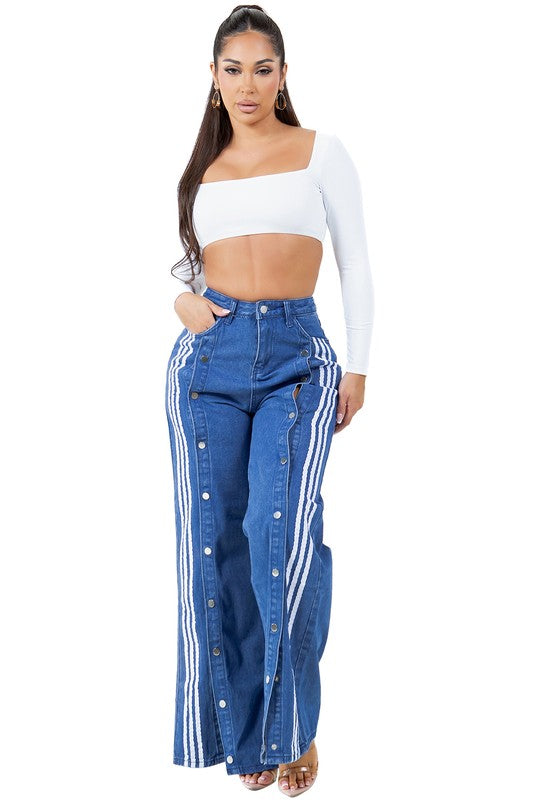 CROSS THE LINE DENIM PANTS