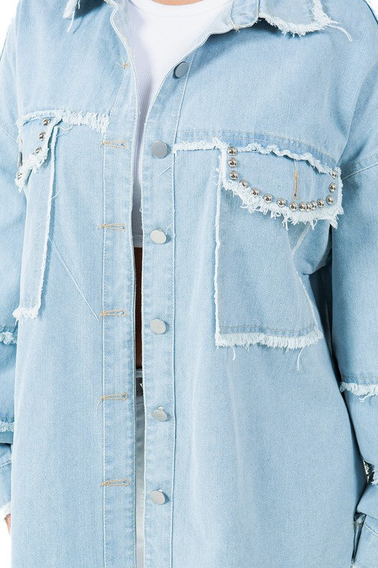 OVERSIZED DENIM JACKET - Body By J'ne