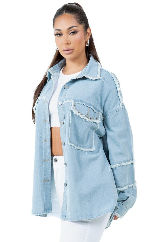OVERSIZED DENIM JACKET - Body By J'ne