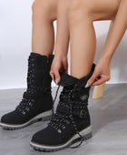 On the slopes Square Heel Side Zipper Boots - Body By J'ne