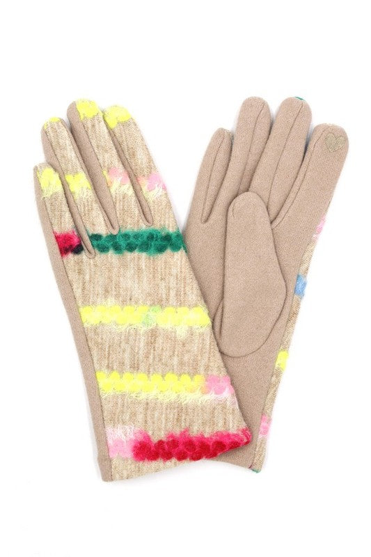 Pressed Yarn Fashion Winter Smart Gloves