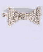 Rhinestone Bow Tie Iconic Choker Necklace