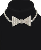 Rhinestone Bow Tie Iconic Choker Necklace