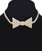 Rhinestone Bow Tie Iconic Choker Necklace