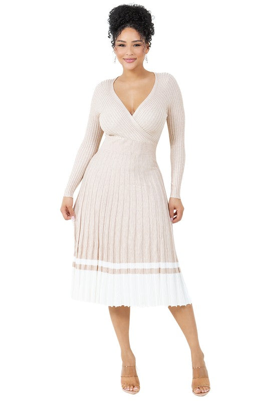 HANDLING BUSINESS LONG MAXI KNIT DRESS