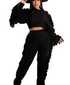 RUFFLE 2PC SWEATER PANTS SET