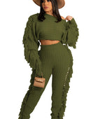 RUFFLE  2PC SWEATER PANTS SET