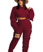 RUFFLE  2PC SWEATER PANTS SET