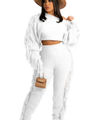 RUFFLE  2PC SWEATER PANTS SET