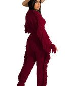 RUFFLE  2PC SWEATER PANTS SET