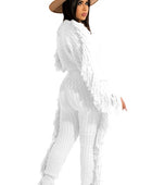 RUFFLE  2PC SWEATER PANTS SET