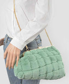 Quilted Faux Fur Iconic Swing Bag