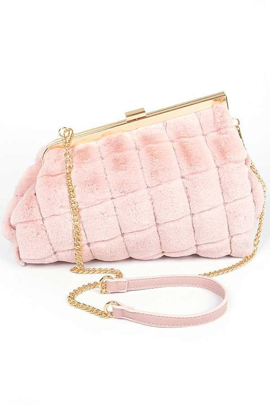 Quilted Faux Fur Iconic Swing Bag - Body By J'ne