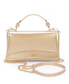 Patent Faux Leather Top Handle Crossbody Bag