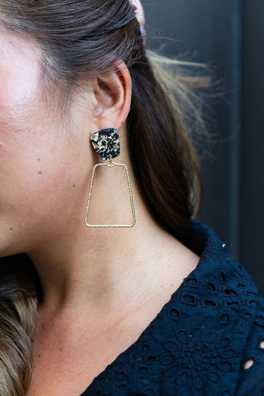Ariana Earrings - Black Gold Flake - Body By J'ne