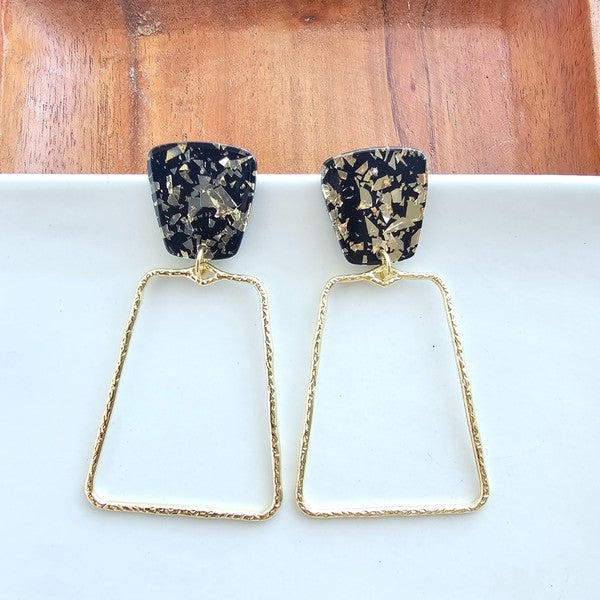 Ariana Earrings - Black Gold Flake - Body By J'ne