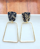 Ariana Earrings - Black Gold Flake