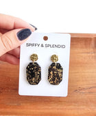 Lexi Earrings - Black Gold Flake