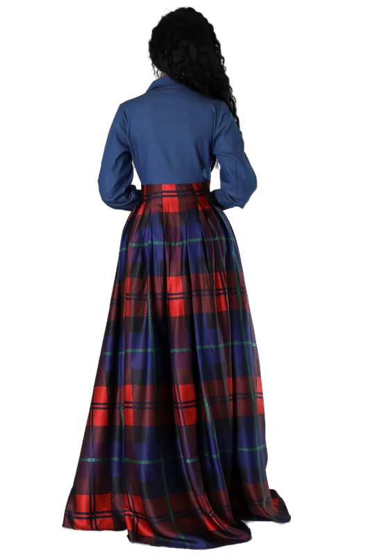 CHECK MATE MAXI DRESS - Body By J'ne