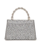 Statement Rhinestone Top Handle Clutch Bag