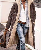 Plus Size Zip Up Sherpa Hooded Coat