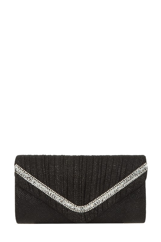 Glitter Pleated Crossbody Bag