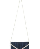 Glitter Pleated Crossbody Bag