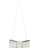 Crystal Ribbon Shape Crossbody Bag