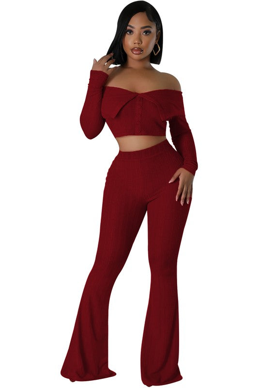 SCARLETT TWO PIECE PANTS SET - Body By J'ne