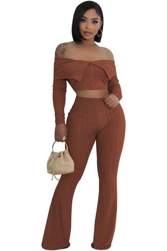 SCARLETT TWO PIECE PANTS SET - Body By J'ne