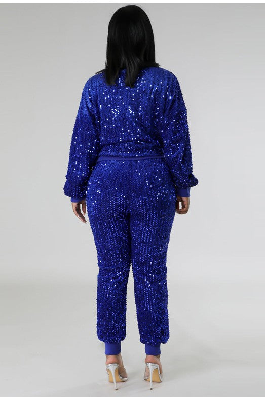 HAZEL SEQUIN TWO PIECE PANT SET