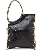 Crystal Embellished Convertible Top Handle Bag