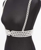 Braided Faux Pearl Harness Belt